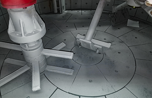 CMP750立轴行星式搅拌机内部搅拌带急剧转子